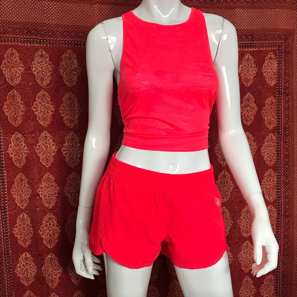 NWOT Body Glove Cross Over Bright Sea Coral Beach Swim Shorts Sz XS - Small